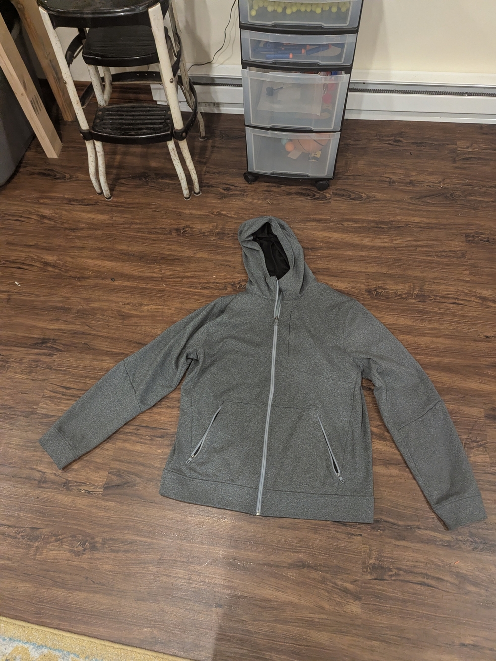 lululemon athletica Men's Heathered Charcoal Full-Zip Hoodie